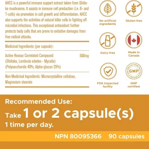 کپسول قارچ شیتاکه MapleLife Shiitake Mushroom (90 عددی)