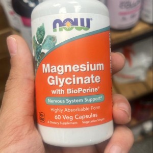 قرص منیزیم گلیسینات NOW Foods Magnesium Glycinate 200mg (60 عددی)