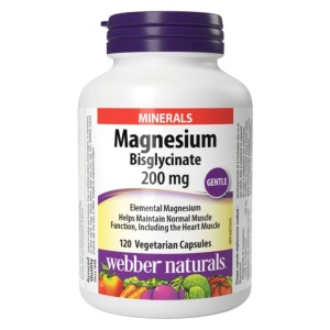 کپسول منیزیم بیس گلیسینات Webber Naturals Magnesium Bisglycinate 200mg وبر نچرالز (120 عددی)