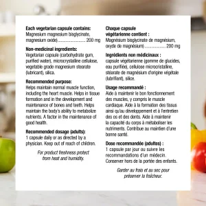 کپسول منیزیم بیس گلیسینات Webber Naturals Magnesium Bisglycinate 200mg وبر نچرالز (120 عددی)