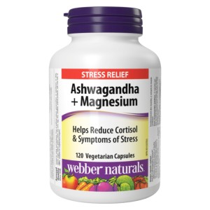 کپسول عصاره آشواگاندا و منیزیم Webber Naturals Ashwagandha & Magnesium & 3600mg وبر نچرالز (120 عددی)