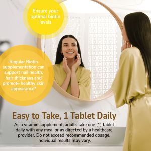 قرص بیوتین همراه با کلسیم 21Century Biotin 10.000mcg قرن 21 (120 عددی)