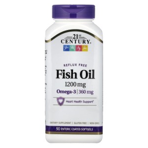 سافت ژل کنستانتره امگا 21Century Triple Fish Oil 1200mg قرن 21 (90 عددی)