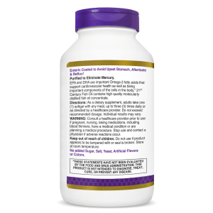 سافت ژل کنستانتره امگا 21Century Triple Fish Oil 1000mg قرن 21 (120 عددی)