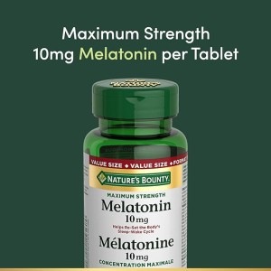 قرص ملاتونین Nature's Bounty Maximum Strength 10mg نیچرز بونتی (120 عددی)