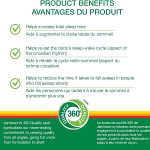 قرص ملاتونین زیر زبانی Jamieson Melatonin 10mg جیمیسون (60 عددی)