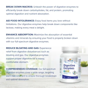 قرص مکمل آنزیم دایجستیو MapleLife Enzymes Digestives (90 عددی)