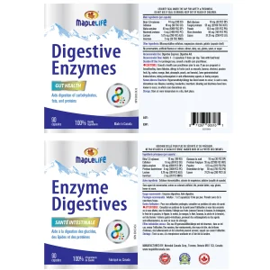 قرص مکمل آنزیم دایجستیو MapleLife Enzymes Digestives (90 عددی)