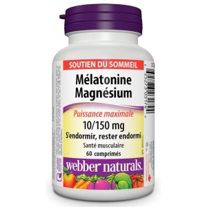 قرص ملاتونین Webber Naturals Melatonin Magnesium 10/150mg وبر نچرالز (60 عددی)