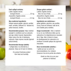 سافت ژل لوتئین همراه با زآگزانتین Webber Naturals Extra Strength Lutein with Zeaxanthin 20mg وبر نچرالرز (175 عددی)