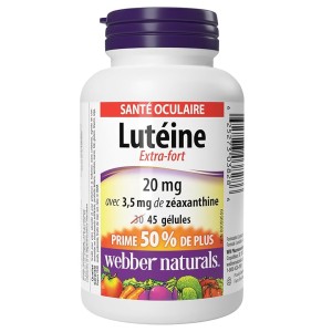 سافت ژل لوتئین همراه با زآگزانتین Webber Naturals Extra Strength Lutein with Zeaxanthin 20mg وبر نچرالرز (175 عددی)