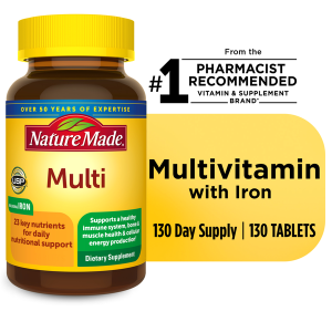 قرص مولتی ویتامین Nature Made Multivitamin نیچرمید (130 عددی)