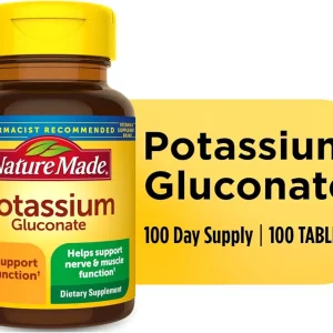 کپسول پتاسیم گلوکونات NOW Potassium Gluconate 90mg (100 عددی)