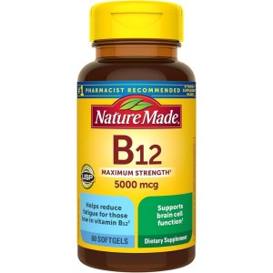 سافت ژل ویتامین B12 5000mcg نیچرمید Nature Made (60 عددی)