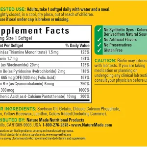 قرص ب کمپلکس NatureMade Super B-Complex نیچرمید (160 عددی)