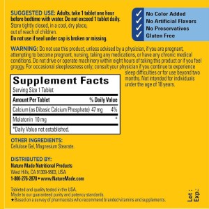 کپسول ملاتونین NatureMade Melatonin 10mg نیچرمید (70 عددی)