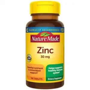 قرص زینک گلوکونات NatureMade Zinc Gluconate 30mg نیچرمید (100 عددی)