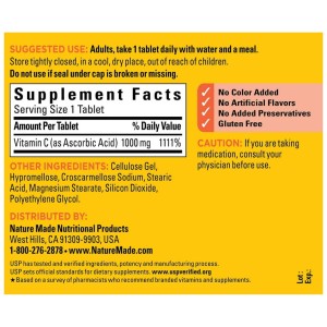 قرص ویتامین NatureMade Vitamin C 1000mg نیچرمید (105 عددی)