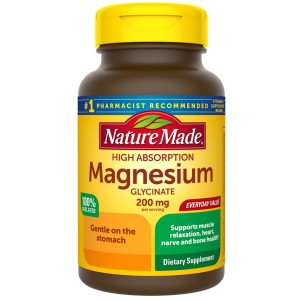 کپسول منیزیم گلیسینات NatureMade Magnesium Glycinate 200mg نیچرمید (70 عددی)