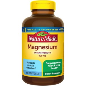 سافت ژل منیزیم اکساید NatureMade Extra Strength Magnesium Oxide 400mg نیچرمید (180 عددی)