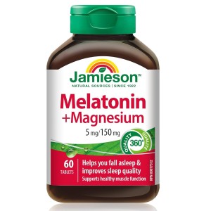 قرص ملاتونین Jamieson Melatonin Magnesium 5/150mg جیمیسون (60 عددی)
