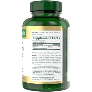 سافت ژل منیزیم گلیسینات Nature’s Bounty High Absorption Magnesium Glycinate 240mg نیچرز بونتی (180 عددی)