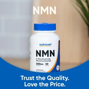 کپسول انرژی زا ، جوانساز نیکوتینامید مونونوکلئوتید نیوتریکاست Nutricost Nicotinamide Mononucleotide 500mg (60 عددی)