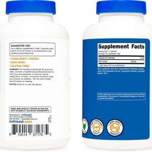 کپسول سلامت بدن اینوزیتول نیوتریکاست Nutricost Inositol 500mg (240 عددی)