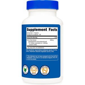 کپسول تقویت مفاصل پنجه شیطان نیوتریکاست Nutricost Devils Claw 1200mg (120 عددی)