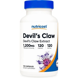 کپسول تقویت مفاصل پنجه شیطان نوتریکاست Nutricost Devils Claw 1200mg (120 عددی)