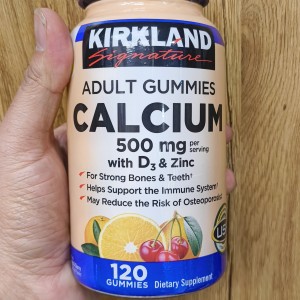 پاستیل کلسیم ، زینک Kirkland Calcium 500mg D3 کرکلند (120 عددی)