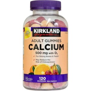 پاستیل کلسیم ، زینک Kirkland Calcium 500mg D3 کرکلند (120 عددی)