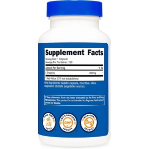 کپسول کاهش استرس نیوتریکاست Nutricost L-Theanine 200mg (120 عددی)