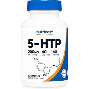 کپسول خلق و خوی سالم نوتریکاست Nutricost 5-HTP 200mg (60 عددی)