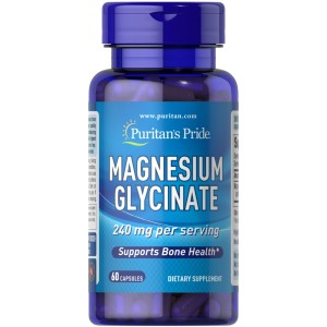 کپسول منیزیم گلیسینات Puritan Pride Magnesium Glysinate 240mg پوریتان پراید (60 عددی)