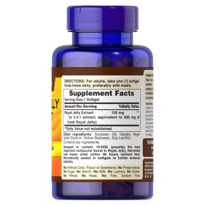 سافت ژل افزایش سلامت جسمی رویال ژلی Puritan Pride Royal Jelly Extract 500mg پوریتان پراید (120 عددی)