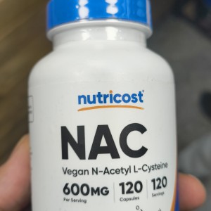 کپسول استیل سیستین نیوتریکاست Nutricost NAC N-Acetyl-L-Cysteine 600mg (120 عددی)