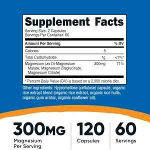 کپسول منیزیم کمپلکس نیوتریکاست Triple Magnesium Complex (di-magnesium malate bisglycinate citrate) (120 عددی)