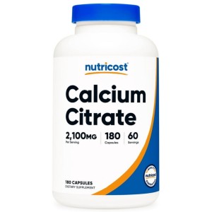 کپسول کلسیم سیترات نوتریکاست Nutricost Calcium Citrate 440mg (180 عددی)