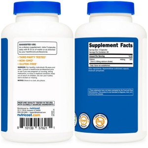 کپسول کلسیم سیترات نیوتریکاست Nutricost Calcium Citrate 440mg (180 عددی)