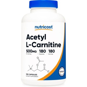کپسول ال کارنیتین نوتریکاست Nutricost Acetyl L-Carnitine 500mg (180 عددی)