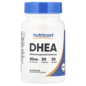 کپسول دهیدروپیاندروسترون نوتریکاست Nutricost DHEA 50mg (30 عددی)