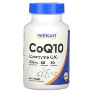 سافت ژل کوآنزیم نوتریکاست Nutricost Coenzyme Q10 200mg (60 عددی)