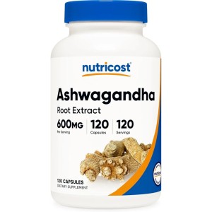کپسول عصاره آشواگاندا Nutricost Ashwagandha Extract 600mg (120 عددی)
