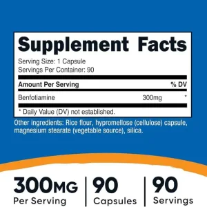 کپسول ویتامین Nutricost Benfotiamine 300mg (90 عددی)
