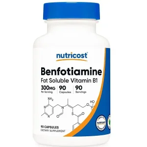 کپسول ویتامین Nutricost Benfotiamine 300mg (90 عددی)