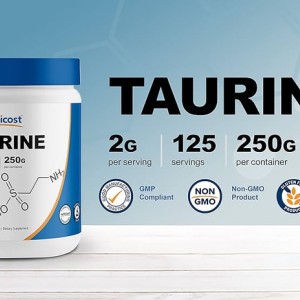 پودر ال-تائورین نوتریکاست Nutricost L-Taurine 1000mg (250 گرم))