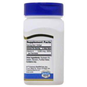 سافت ژل ویتامین 21Century Vitamin A 10.000iu قرن 21 (110 عددی)