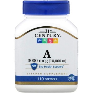 سافت ژل ویتامین 21Century Vitamin A 10.000iu قرن 21 (110 عددی)