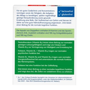 کپسول عصاره جینکو بیلوبا اکتیو Aktiv Ginkgo Biloba 100mg (40 عددی)